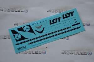 Kalkomania PLL LOT Embraer 195 wczesne mal. w skali 1/144 - 144D007