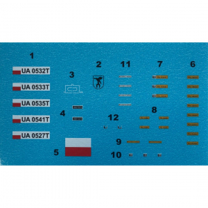 Kalkomania do czołgu K2PL 1/35