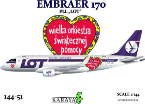 Karaya 144-51 Embraer 170 PLL LOT (Early & Special WOSP Liveries) 1/144