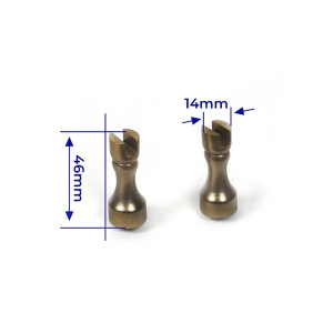 Kolumny mosiężne 46 mm 2szt. OcCre 19163