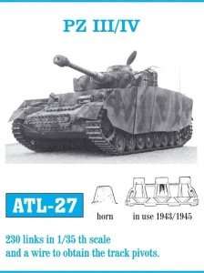 Metalowe gąsienice do czołgu Panzer III/IV