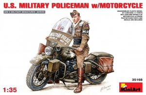 MiniArt 35168 Amerykański wojskowy motocykl i figurka policjanta model 1-35