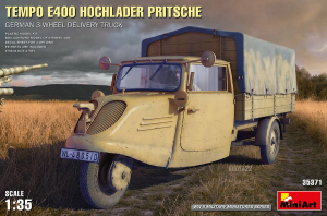 MiniArt 35371 Tempo E400 Hochlander Pritsche German 3-Wheeled Delivery Truck scale 1/35 