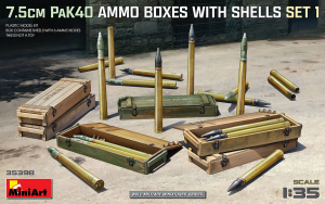 MiniArt 35398 7,5 cm PaK 40 Ammo Boxes With Shells Set 1 scale 1/35 