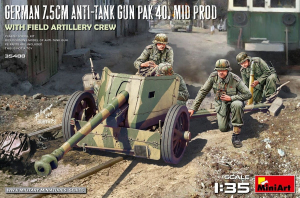 MiniArt 35400 German 7.5cm Anti-Tank Gun Pak 40 Mid. Prod. with Field Artillery Crew