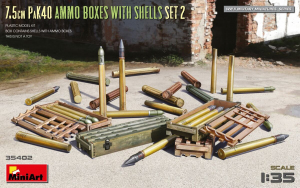 MiniArt 35402 7,5 cm PaK 40 Ammo Boxes With Shells Set 2 scale 1/35 