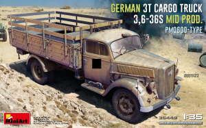 MiniArt 35449 German 3T Cargo Truck 3,6-36S Mid Prod. PMQ600-TYPE scale 1/35