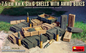 MiniArt 35457 7,5 cm Kw.K Stu.G Shells with Ammo Boxes scale 1/35