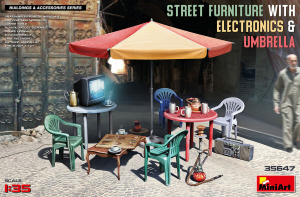 MiniArt 35647 Street furniture with electronics & umbrella scale 1/35 