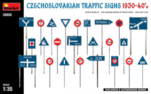 MiniArt 35655 Czechoslovakian Traffic Signs 1930-40's scale 1/35