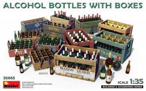 MiniArt 35665 Alcohol Bottles with Boxes 1/35
