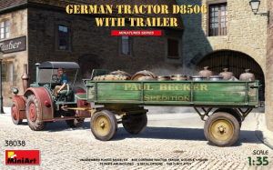 German Tractor D8506 with Trailer model MiniArt 38038 in 1-35 