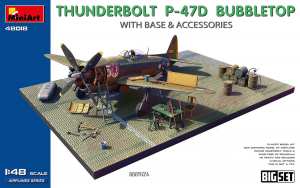 MiniArt 48018 Thunderbolt P-47D Bubbletop with Base & Accessories 1/48