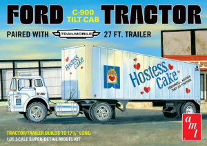 Model AMT 1221 Ford C-900 Hostess Truck with Trailer 1:25