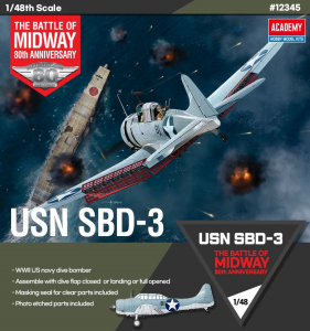 Model Academy 12345 USN SBD-3 Battle of Midway - 1:48