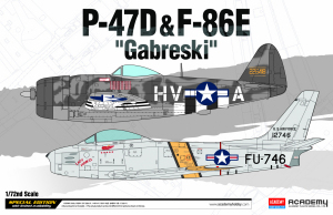Model Academy 12530 P-47D & F-86E Gabreski 1:72