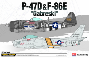 Model Academy 12530 P-47D & F-86E Gabreski 1:72 