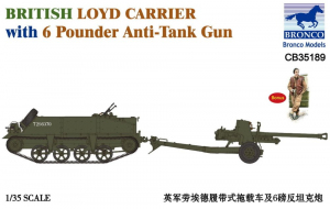 Model British Loyd Carrier with 6 Poundener Anti-Tank Gun Bronco CB35189 