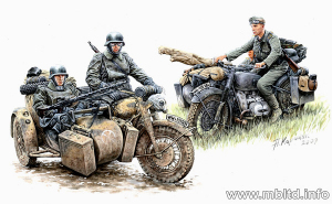 Model Master Box 3548 Kradschutzen: German Motorcycle Troops on the Move 