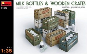 Model MiniArt 35573 Milk Bottles & wooden crates