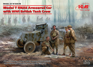 Model ICM 35670 Model T RNAS Armoured Car with WWI British Tank Crew 