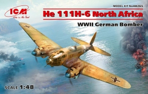 Model bombowca Heinkel He 111H-6 Afryka Północna ICM 48265