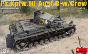 Model czołgu PzKpfw III wersja B z załogą MiniArt 35221 