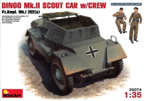Model miniArt 35074 pojazd Dingo Mk.II - Pz.Kmpf. Mk.I 202e 