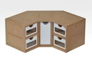 Organizer modułowy narożny z szufladkami - OM03