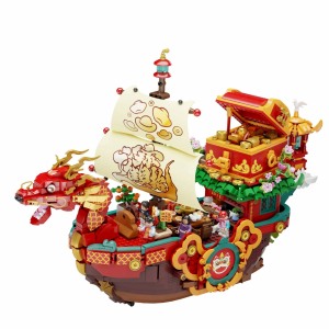 Pantasy 18009 Brick Set Orient Fortune Dragon Ship 