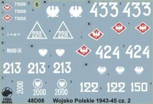 Polska kalkomania - Wojsko Polskie 1943-45 cz.2 skala 1-48