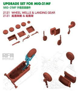 RFM 2121 MiG-21MF Landing Gear & Wheel Wells 1/48 - 3D Printed Upgrade Set