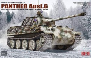RFM 5112 Sd.Kfz. 171 Panther Ausf. G w/Night Sights, Air Defense Armor, Steel Wheels & Workable Tracks 1/35 