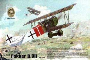 Roden 424 Samolot Fokker D.VII model 1-48 