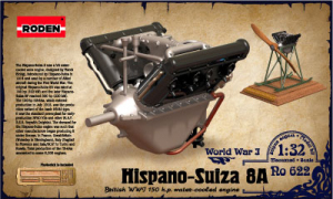 Roden 622 engine Hispano Suiza 8A 150 h.p. 1/32 
