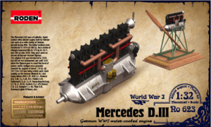 Roden 623 engine Mercedes D.III 160 h.p. 1/32 