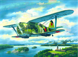 Samolot myśliwski Polikarpov I-153 Chaika ICM 72074