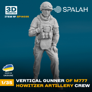 Spalah 14035 Vertical Gunner of M777 Howitzer Artillery Crew 1/35 