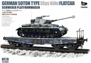 T-Model TK3504 German 50ton Type SSys Koln Flatcar (Schwerer Platformwagen) 1/35