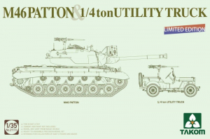 Takom 2117x Czołg Patton oraz Jeep Willys limitowana edycja