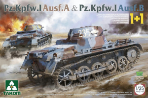 Takom 2145 Dwa czołgi Pz.Kpfw.I A i Pz.Kpfw.I B modele 1-35