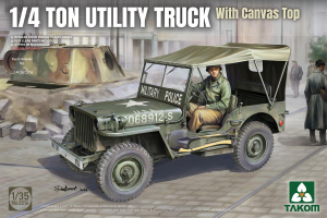 Takom 2214 Jeep 1/4 Ton Utility Truck with Canvas Top 1/35