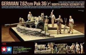 Tamiya 32408 German 7.62cm Pak36 (r) North Africa Scenery Set