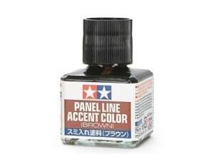 Panel Line Accent Color - Brown 40ml - Tamiya