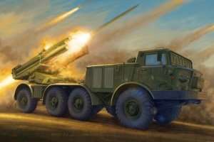 Trumpeter 01026 Russian 9P140 TEL of 9K57 Uragan MLRS