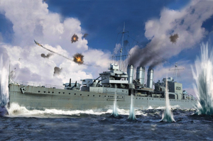 Trumpeter 06734 Krążownik HMS Cornwall model 1-700