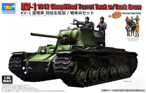 Trumpeter 09597 KV-1 1942 Simplified Turret Tank w/Tank Crew 1/35 