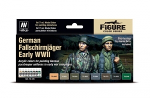 Vallejo 70185 Zestaw 8 farb - German Fallschirmjager Earlly WWII
