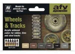 Vallejo 71213 Zestaw 6 farb - Wheels and Tracks