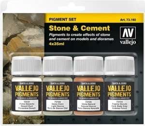 Vallejo 73192 Kamień i cement - zestaw 4 pigmentów